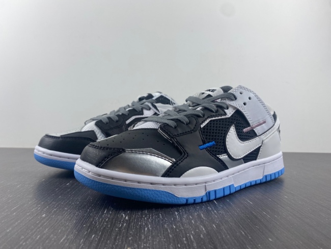 Dunk Low Scrap Black Neutral Grey University Blue White  DN5381-001