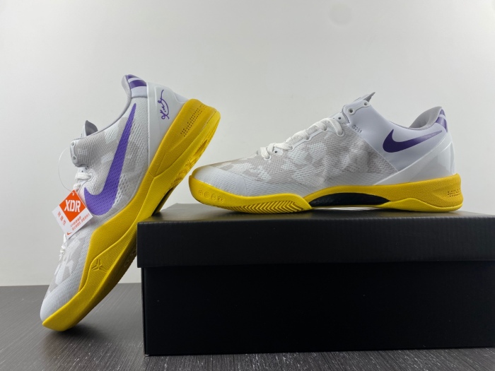 Kobe 8 white yellow purple 555035-101