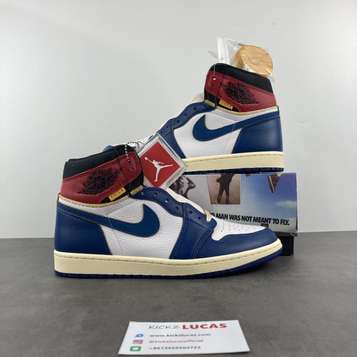 Air Jordan 1 Retro High Union Los Angeles Blue Toe  BV1300-146