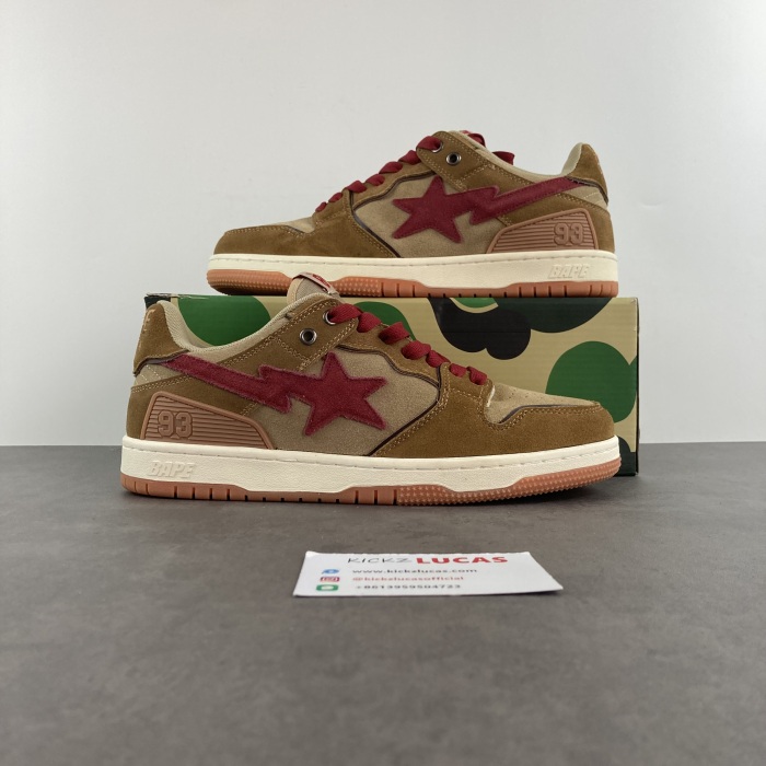 A Bathing Ape Sk8 Sta Wheat Red