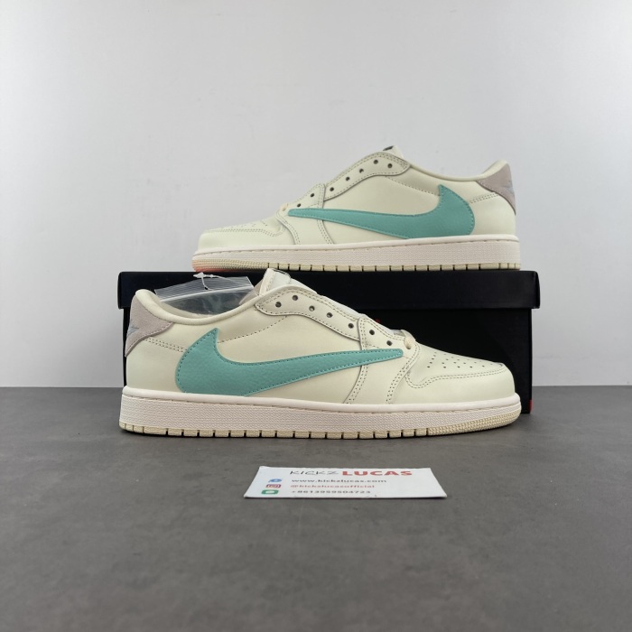 Travis Scott x Air Jordan 1 Tiffany Low Cream White