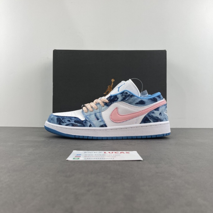 Air Jordan 1 Low Washed Denim Pink DM8947-100