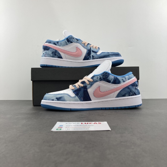 Air Jordan 1 Low Washed Denim Pink DM8947-100