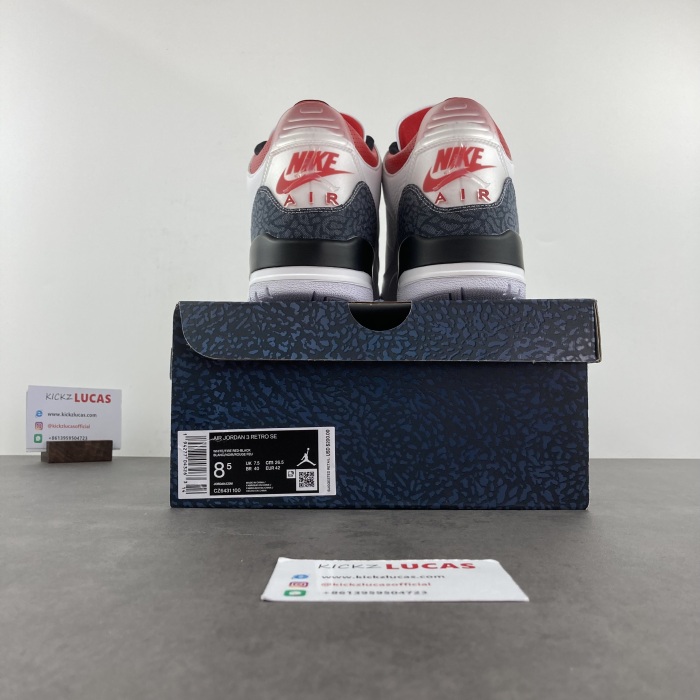 Air Jordan 3 Retro SE Fire Red Denim  CZ6431-100