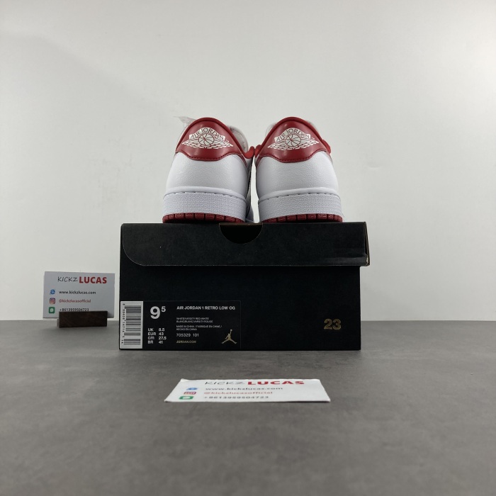 Air Jordan 1 Retro Low White Varsity Red  705329-101