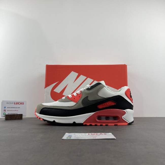 Air Max 90 White Black-Dust-Solar Red  325213-137