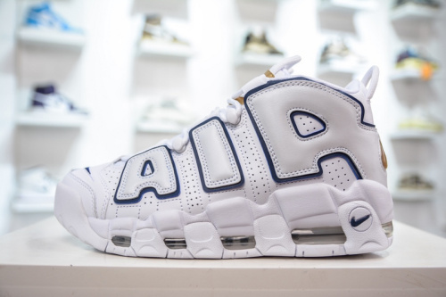 Air More Uptempo White Midnight Navy 415082-109