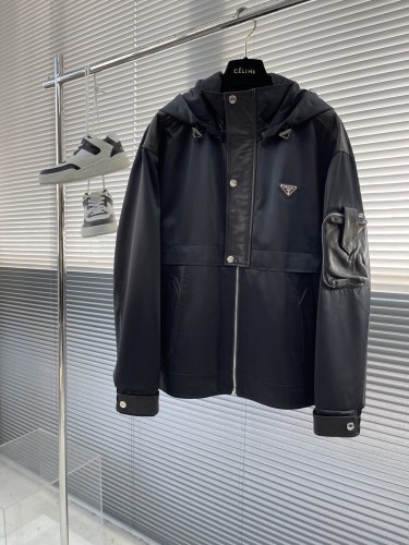 P*rada Leather Jacket Top Quality AZ 20231019-32