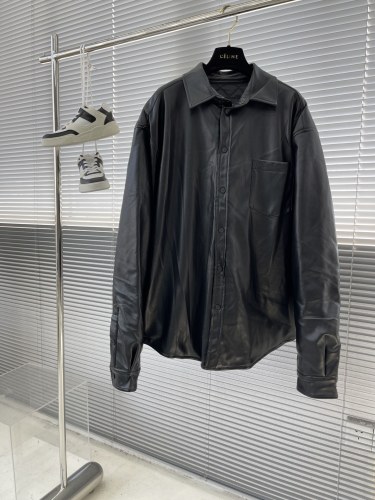 B*alenciaga Leather Jacket Top Quality D17 20231107-46