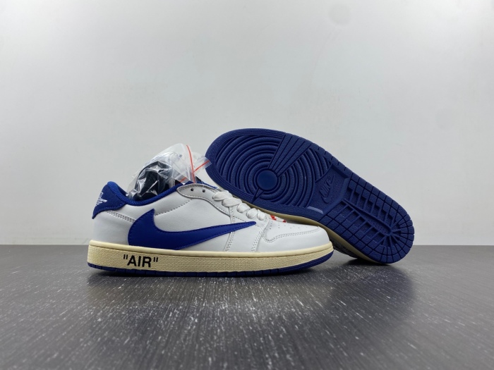 OFF-WHITE x Travis Scott x Air Jordan 1 White Blue DM7890-111