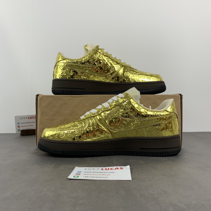 L*V x Air Force 1 Low By Virgil Abloh Metallic Gold