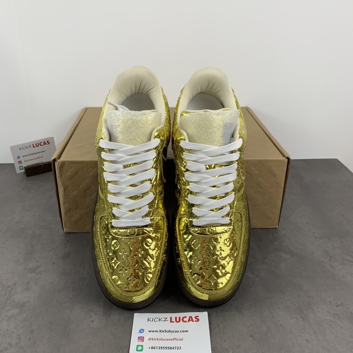 L*V x Air Force 1 Low By Virgil Abloh Metallic Gold