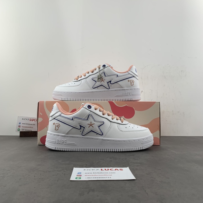 A Bathing Ape Bape Sta BAPY White Pink BPYSNSN0061C