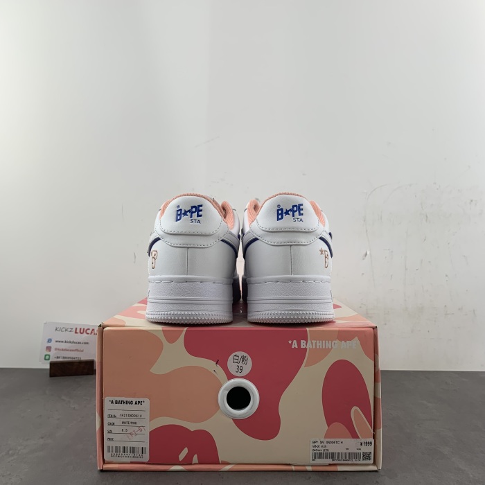 A Bathing Ape Bape Sta BAPY White Pink BPYSNSN0061C