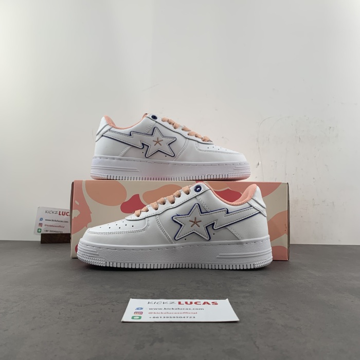 A Bathing Ape Bape Sta BAPY White Pink BPYSNSN0061C