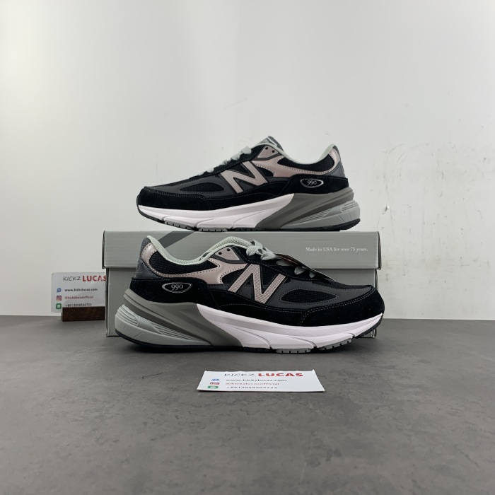 New Balance 990v6 MiUSA Black Grey White  M990BK6