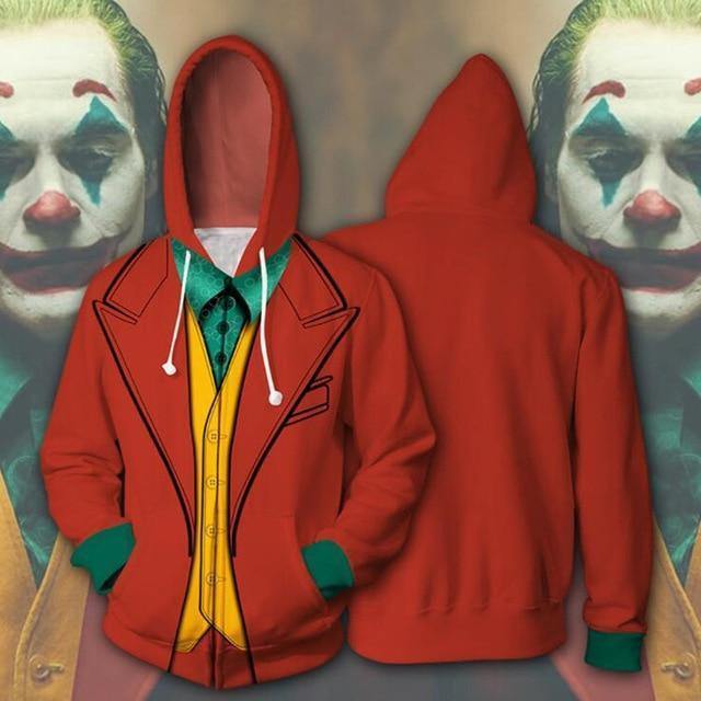 Joker Arthur Fleck Sweatshirt Hoodie Jacket Coat Cosplay Costumes