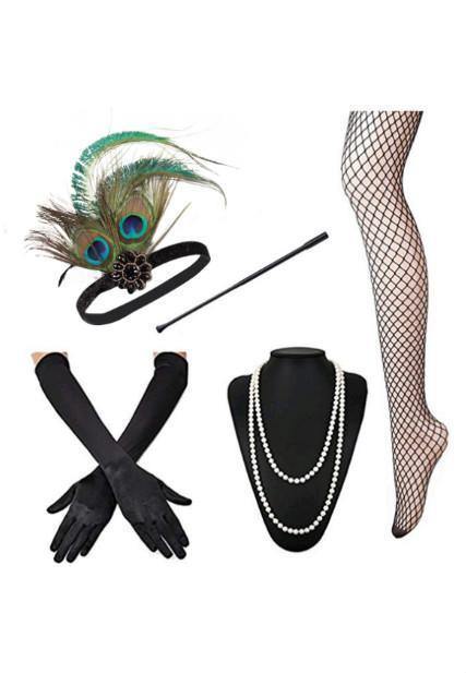 Gatsby Feather Prom Headdress Set