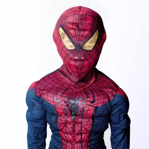 Kids Spiderman Muscle Cosplay Halloween Carnival Costumes Jumpsuit