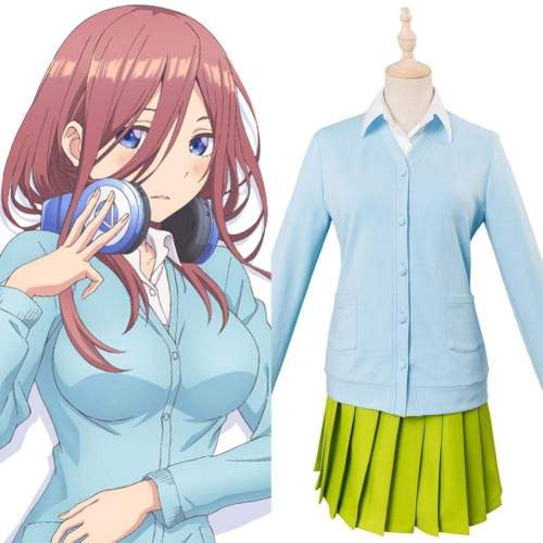 Anime The Quintessential Quintuplets Miku Nakano Cosplay Costume