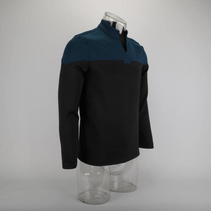 Star Trek  Picard Startfleet Uniform New Engineering Blue Top Shirts Halloween Cosplay Costume