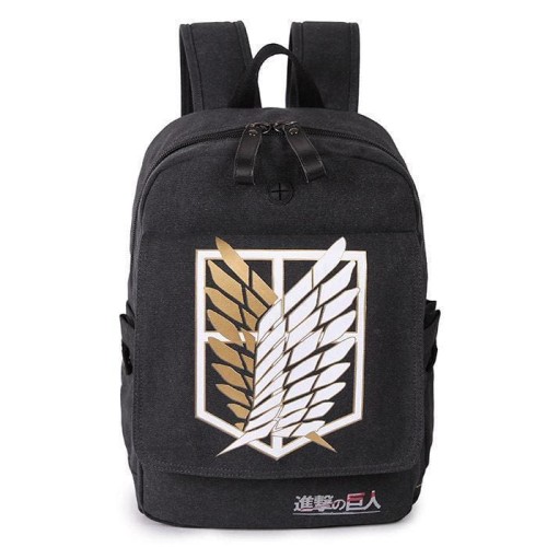 Anime Comics Attack On Titan Canvas Backpack