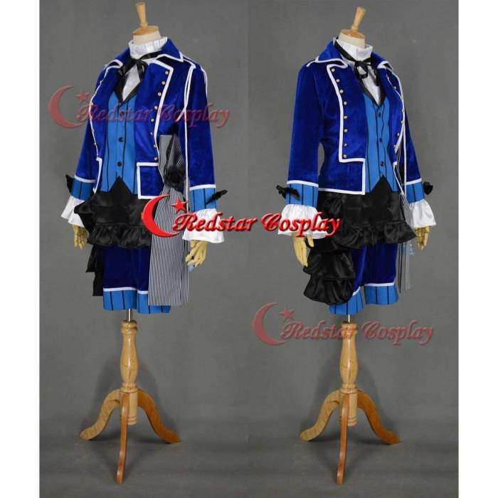 Ciel Phantomhive Cosplay Costume (Blue) From Kuroshitsuji Black Butler Cosplay Custom In Any Size