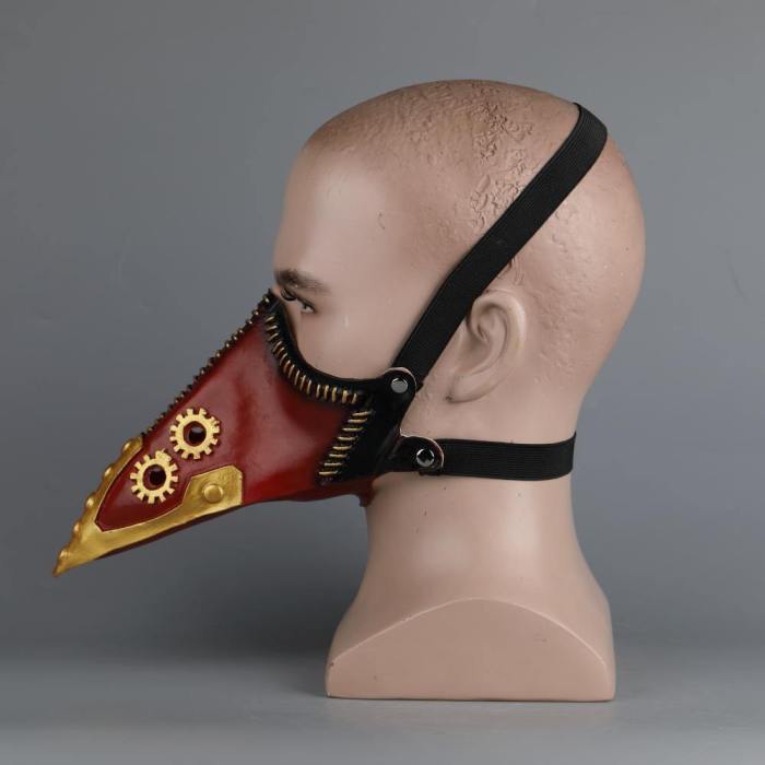 Anime My Hero Academia Overhaul Mask Cosplay Crow Mouth Plague Doctor Halloween Masks Steampunk Face Long Beak Gothic Helmet