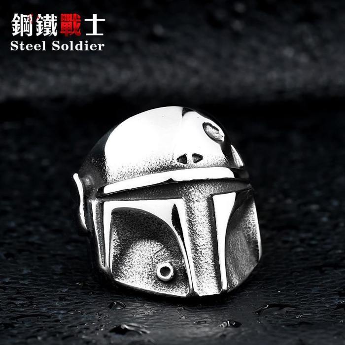 Star Wars The Mandalorian Mask Ring Metal Pedro Pascal Mandalorian Soldier Warrior Darth Vader Stormtrooper Accessories