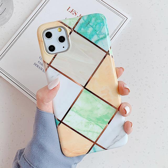 Lovely Geometric Pattern Marble Phone Case