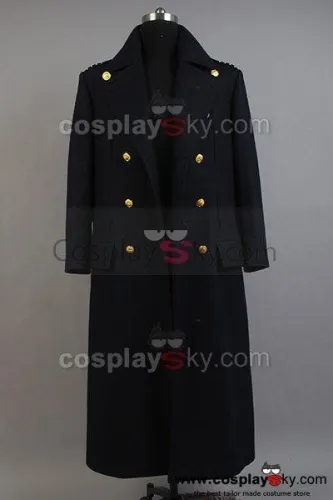 Torchwood Doctor Captain Jack Harkness Wool Trench Coat Dark Blue Version