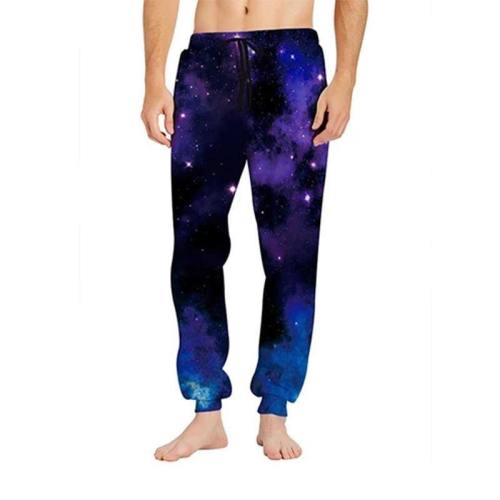 Mens Jogger Pants 3D Printing Galaxy Cosmic Pattern Trousers