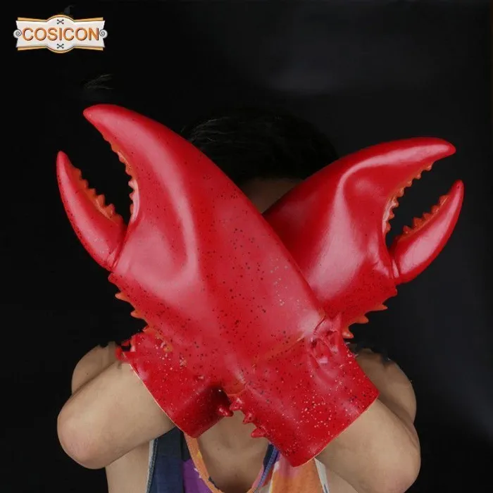 Lobster Crab Claw Red Latex Gloves Halloweeen Cosplay Props