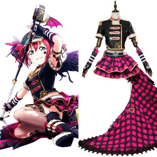 Love Live! Sunshine!! Ruby Kurosawa Dress Punk Rock Outfit Cosplay Costume