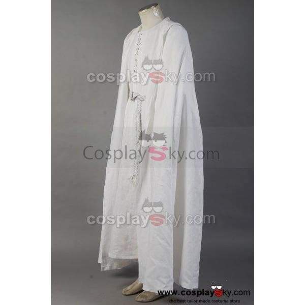 The Lord Of The Rings Gandalf Costume White Robe Cape