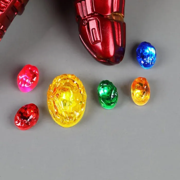 Avengers Endgame Iron Man Gauntlet Gloves Stone Movable Led Light Infinity War Glove Halloween Props