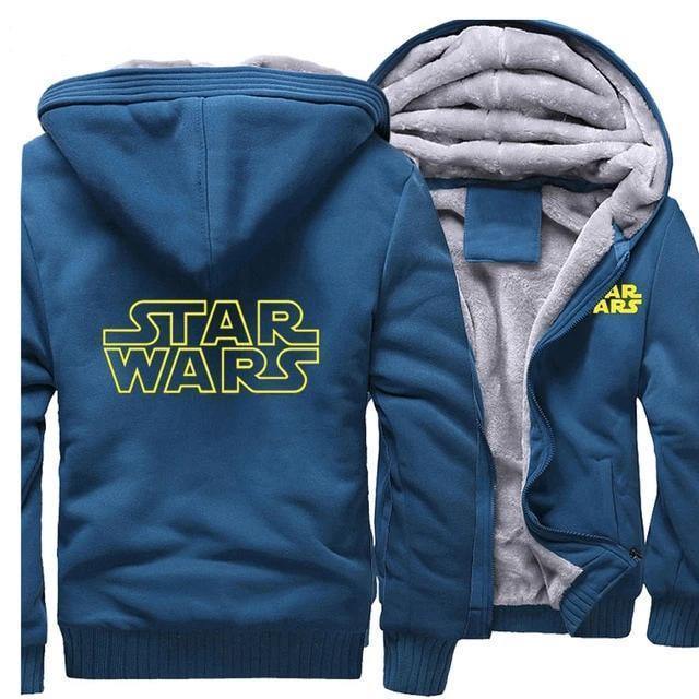 Star Wars Hoodie Sweatshirt Men  New Fashion Winter Warm Fleece Thick Zipper Hooded Hoodies Jackets Hoody Male Plus Size 5Xl