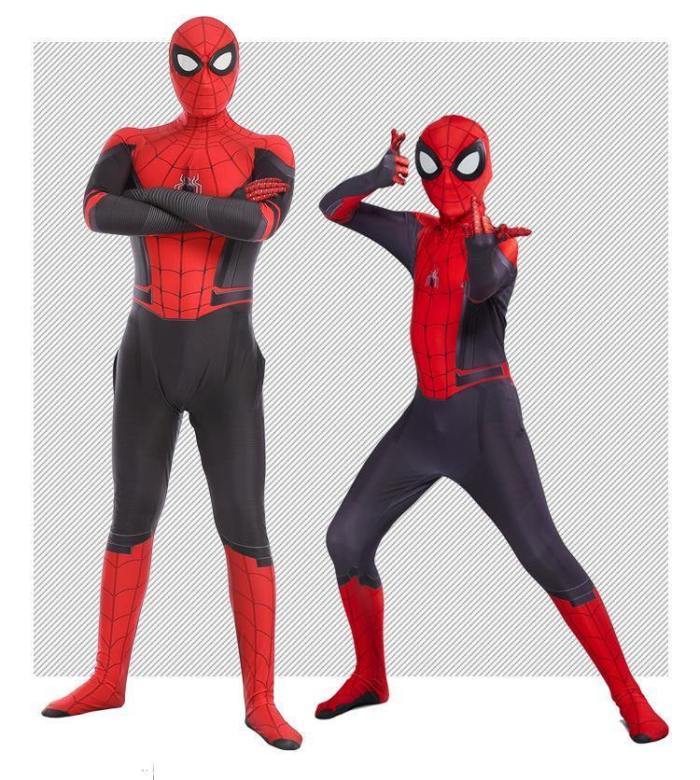 Spider Man Far From Home Peter Parker Cosplay Costume Zentai Spiderman Superhero Bodysuit Jumpsuits Halloween Costume