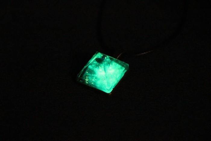Glow In The Dark Pyramid Necklace Pendant