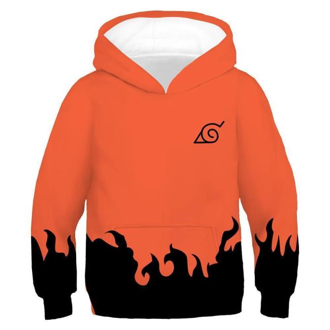 Kids Naruto Sixth Hokage Hoodies 3D Print Pullover Jacket Sweatshirt