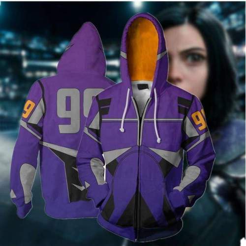 Alita Hoodie - Battle Angel Zip Up Hoodie