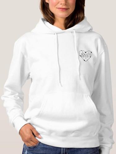 Fire Heart Pullover Hoodie For Women
