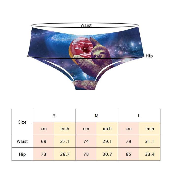 Womens Funny Doughnut Pattern Underwears Panty Beathable Moisture Wicking Lingerie Briefs