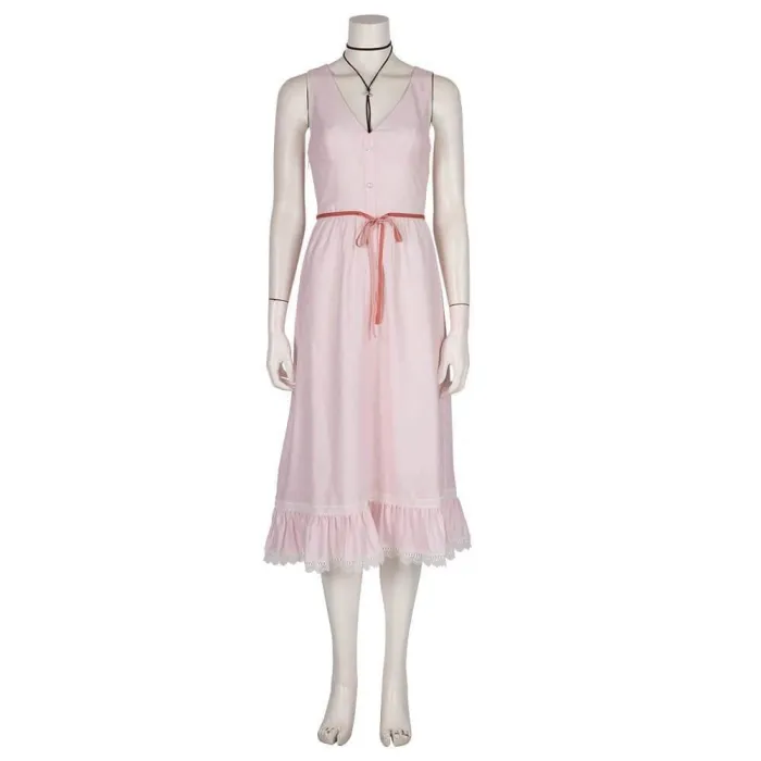 Game Final Fantasy Vii Aerith Costume Gainsborough Costume Halloween Cosplay Costume