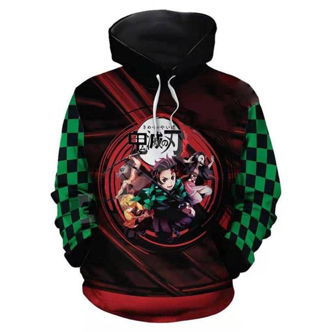 Unisex Demon Slayer: Kimetsu No Yaiba Hoodies Pullover 3D Print Jacket Sweatshirt