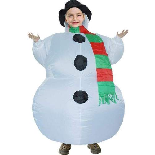 Christmas Gift Kids Snowman Inflatable Blow Up Costume 47  To 59 