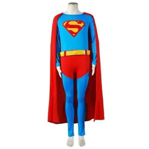 Superman Christopher Reeve Jumpsuit Cosplay Costume