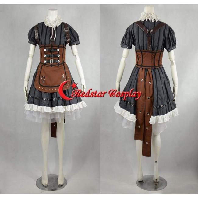 Alice Madness Returns Alice Stream Cosplay Costume Dress  - Costume Made In Any Size