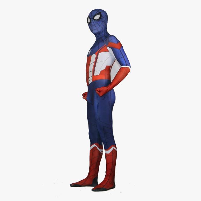 Captain America Spider-Man Superhero Bodysuit Suit Jumpsuits Halloween Cosplay Costume