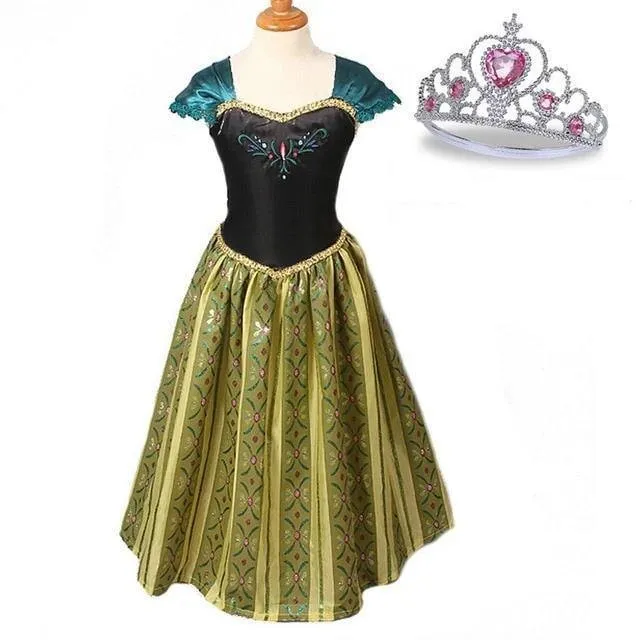 Baby Girls Frozen 2 Anna Elsa Christmas Cosplay Costumes Summer Dress